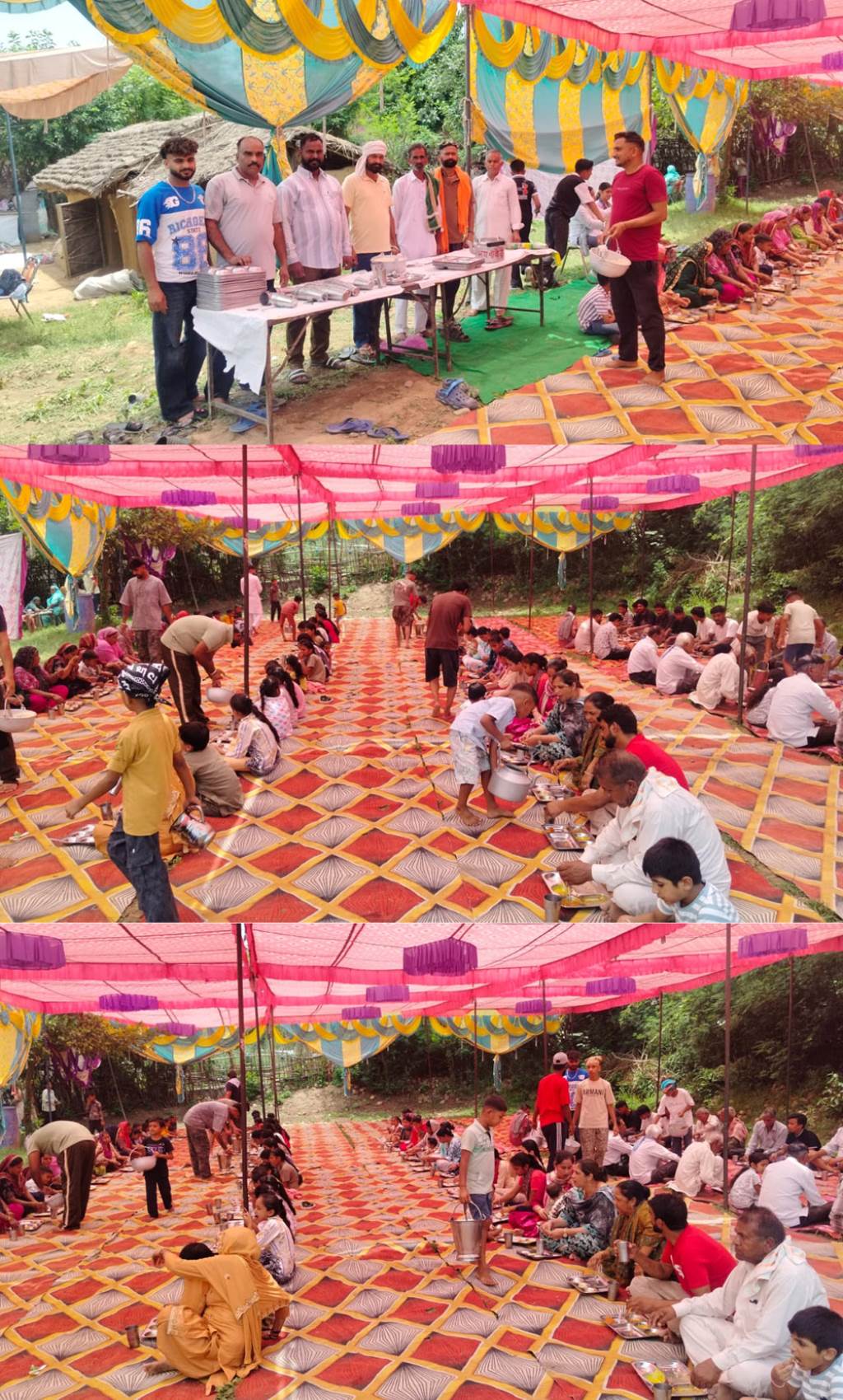 Prajapati family organizes 5th joint Bhandara in Batt Khurd devotees partake in Prasad
